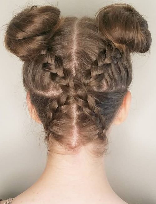 Criss-cross-patterned-space-buns