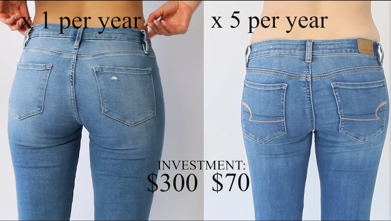 جین سمت راست یک محصول ارزان است که هر سال باید 5 بار جایگزین شود درحالی که جین سمت راست یک محصول باکیفیت است که سالی یکبار هم نیاز به تعویض ندارد