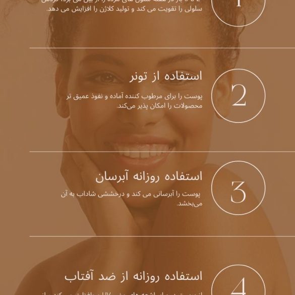 اینفوگرافی 15 راهکار برای داشتن پوستی شاداب و درخشان