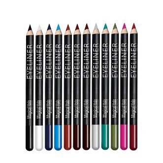 Linble 12 Colours Kajal Set - Colourful Waterproof Eyeliner for Soft Transitions Eye Pencil Liner Eye Makeup